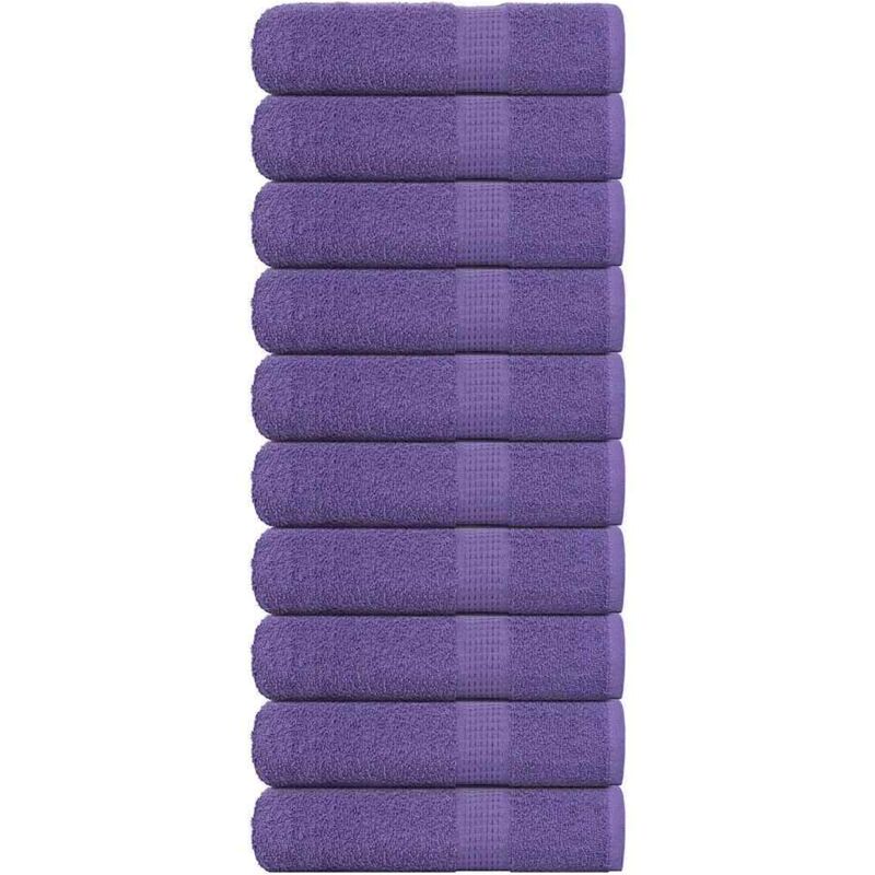 Duschtücher 10 Stk. Lila 70x140 Cm 360 G/m² 100% Baumwolle - Vidaxl