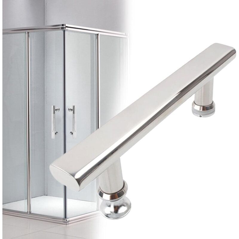 Image of KZQ - Duschtürgriffe oder -knöpfe aus verchromtem Edelstahl für Duschkabinen, 145 mm