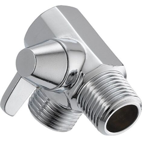 Duschumsteller, universeller 3-Wege-Umstelladapter aus verchromtem Messing, G1/2-Zoll-T-förmiger Ventiladapter für die Montage am Duscharm