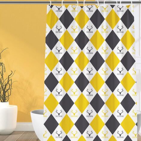 Duschvorhang 180 x 180 cm, schimmelresistent, aus Polyester