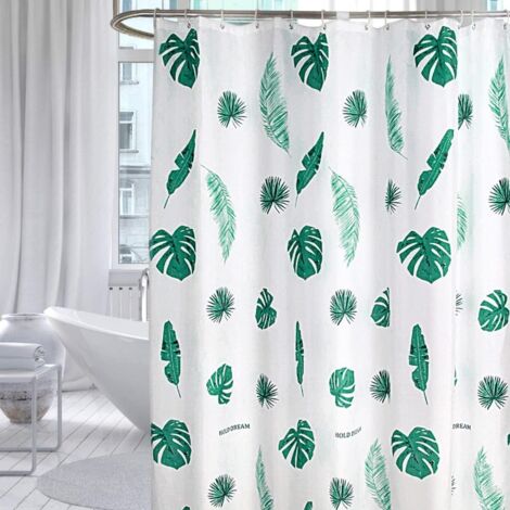 Duschvorhang 180 x 180 cm, schimmelresistent, geometrisches Muster, dickes Polyester