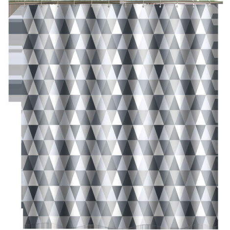 Duschvorhang 200 x 220 cm (200 x 220 cm breit, 220 cm hoch), wasserdichtes Polyestergewebe, antibakteriell, schimmelresistent, waschbar