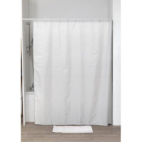 Duschvorhang aus polyester 180x200cm 12 ringe pp - weiss - Tendance