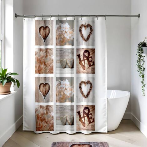 Duschvorhang peva 180x180 cm - liebe - Tendance