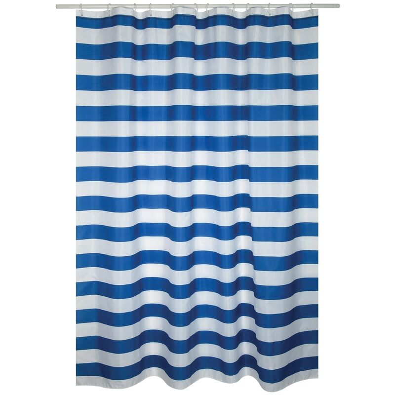Badvorhang 'Marinera' von pvc in Blau 180 x 200 cm MSV  - Onlineshop ManoMano