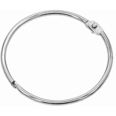 Duschvorhangringe aus Metall, leicht zu öffnen und zu schließen, 20er-Pack, 5,1 cm, silberfarbene Ringschnallen für Badezimmer, FLITI