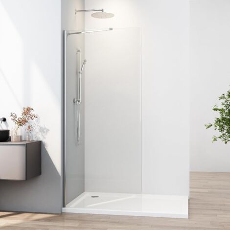 Duschwand für Dusche 90x195cm Duschabtrennung Walk-In 6mm NANO ESG-Sicherheitsglas