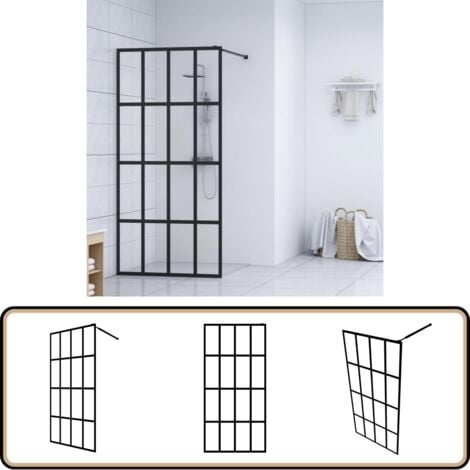 Duschwand für Walk-in Dusche Klares Sicherheitsglas 140x195 cm - Dusche - Duschwand - Walk-in Dusche - Sicherheitsglas - Transparente Dusche