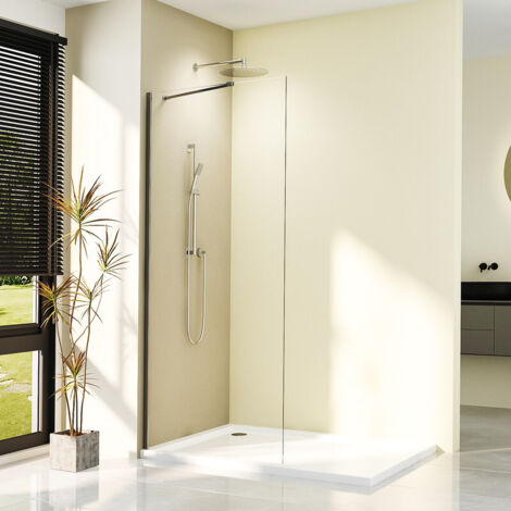 Duschwand Glas 75x195cm Duschwand Walk In mit 6mm NANO ESG Sicherheitsglas Duschtrennwand Glas Walk In Glaswand Dusche