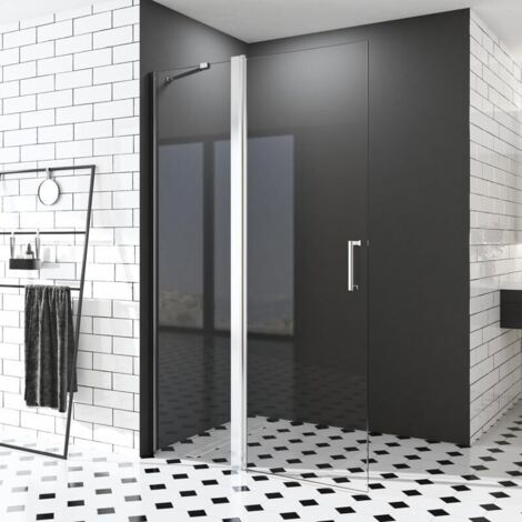 Duschwand Walk-In 100x185 cm Walk in Dusche Duschwand Pendeltüren Dusche Duschtrennwand 6mm ESG-Sicherheitsglas Nano Beschichtung