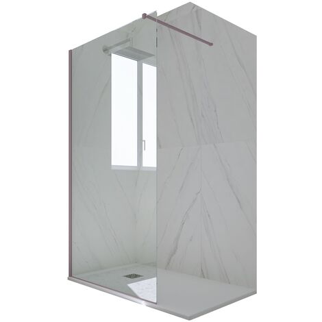 Duschwand Walk In pvc  cm Klarglas Lavendel Kolors