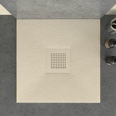 Duschwanne aus Kunstharz, 110 x 120 cm, Creme RAL-1013