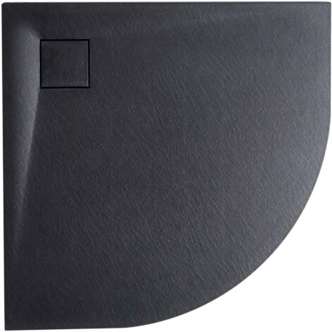 Duschwanne PARON 80 x 80 x 3 cm Schwarz