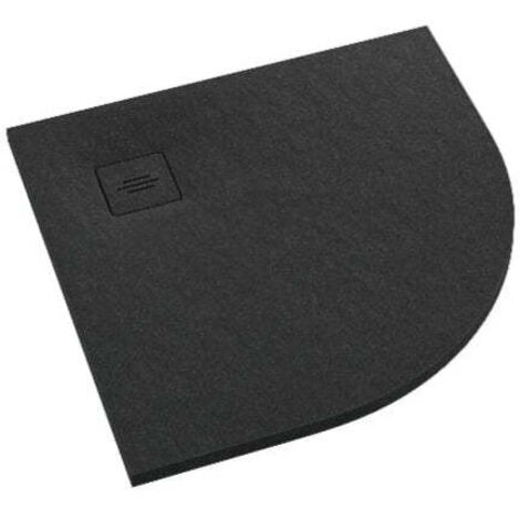 Duschwanne Viertelkreis Stabildense® Ultralight Premium TYTANIT SCHWARZ 90x90 cm