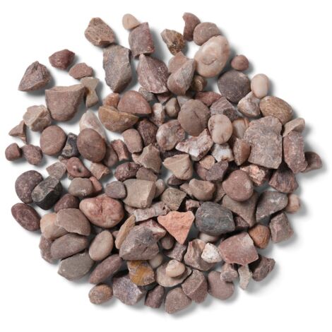 Dusky Pink Bulk Bag 850 kg Chippings - 12-20 mm Sharp Pinkish Stone - L100 x W100 x H80 cm