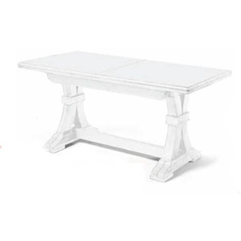 DUSTIN - tavolo da pranzo allungabile in legno massello cm 160/340 X 85