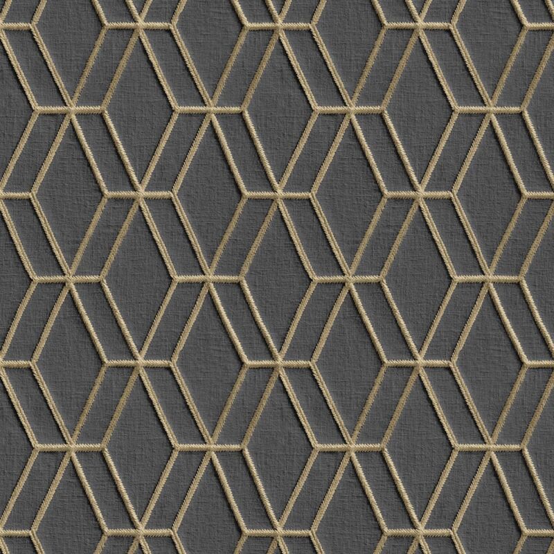 

Papel de pared hexagonal negro y dorado - Multicolor - Dutch Wallcoverings