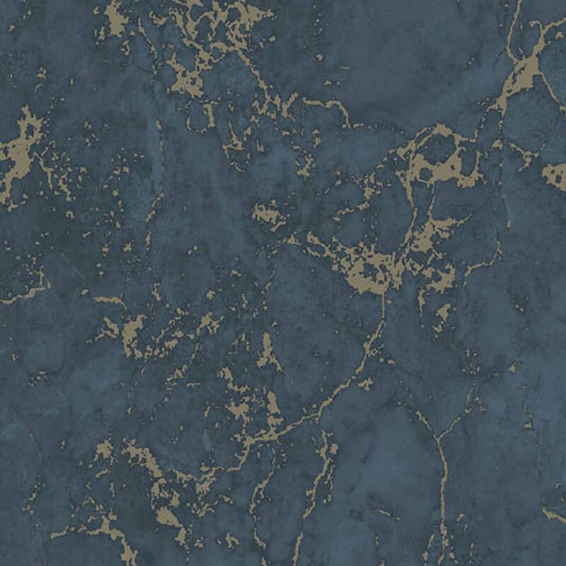 

Papel de pared mármol azul y dorado - Azul - Dutch Wallcoverings