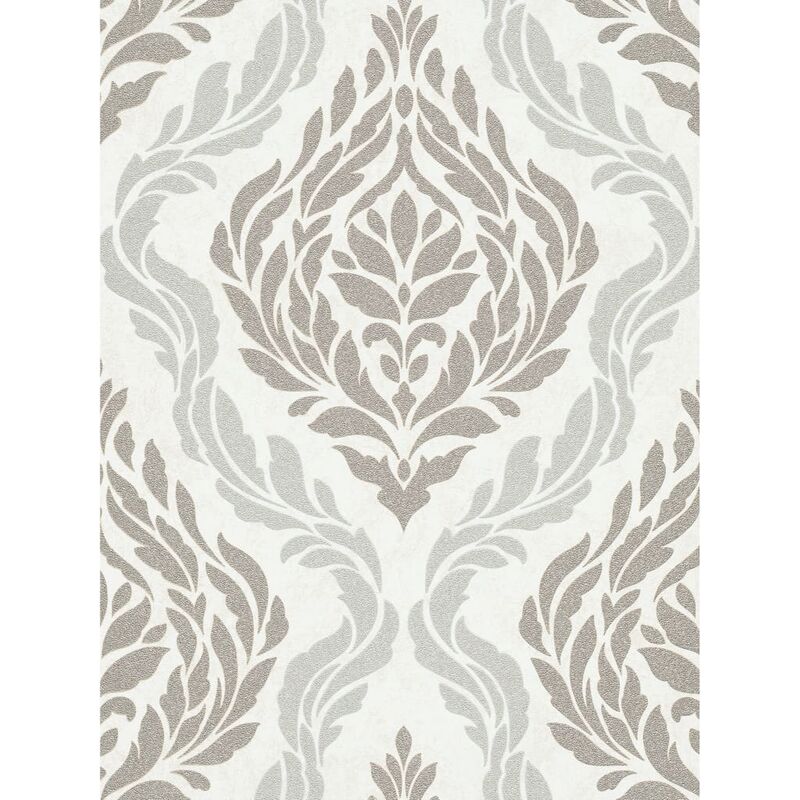 

Papel de pared Medallion blanco y plata - Multicolor - Dutch Wallcoverings