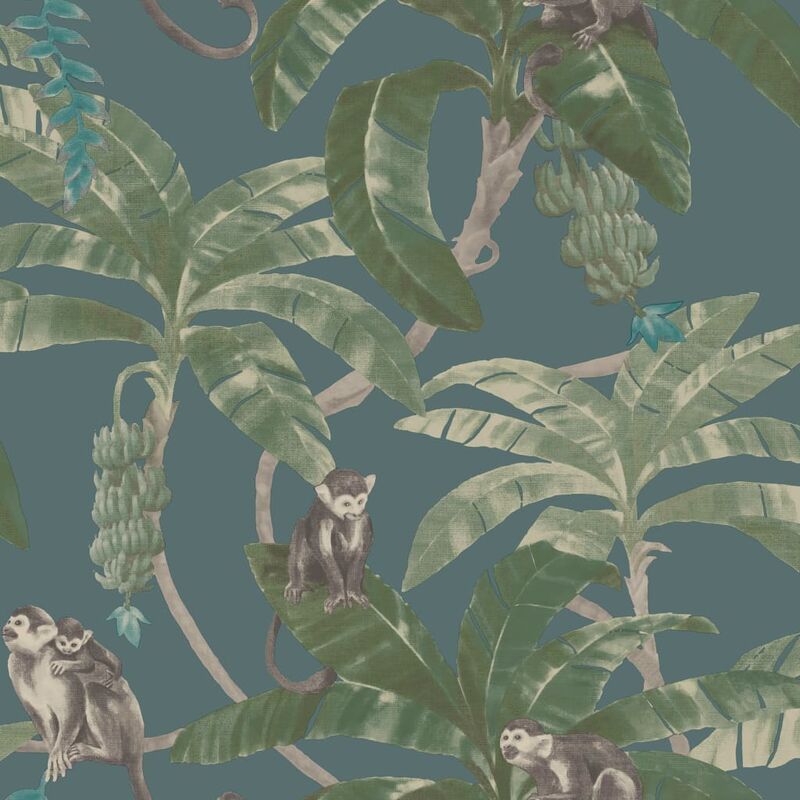

Papel de pared Monkey Puzzle verde - Multicolor - Dutch Wallcoverings