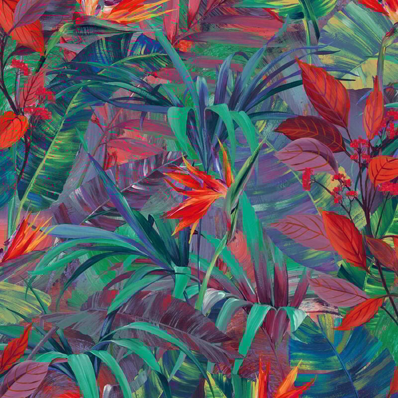 

Papel de pared Paradise Flower verde - Multicolor - Dutch Wallcoverings