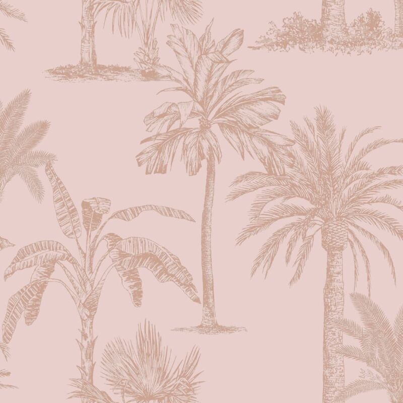 

Papel pintado árboles tropicales rosa - Rosa - Dutch Wallcoverings
