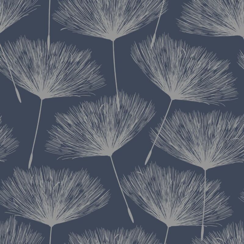 

Papel pintado Fleur azul marino y gris - Multicolor - Dutch Wallcoverings