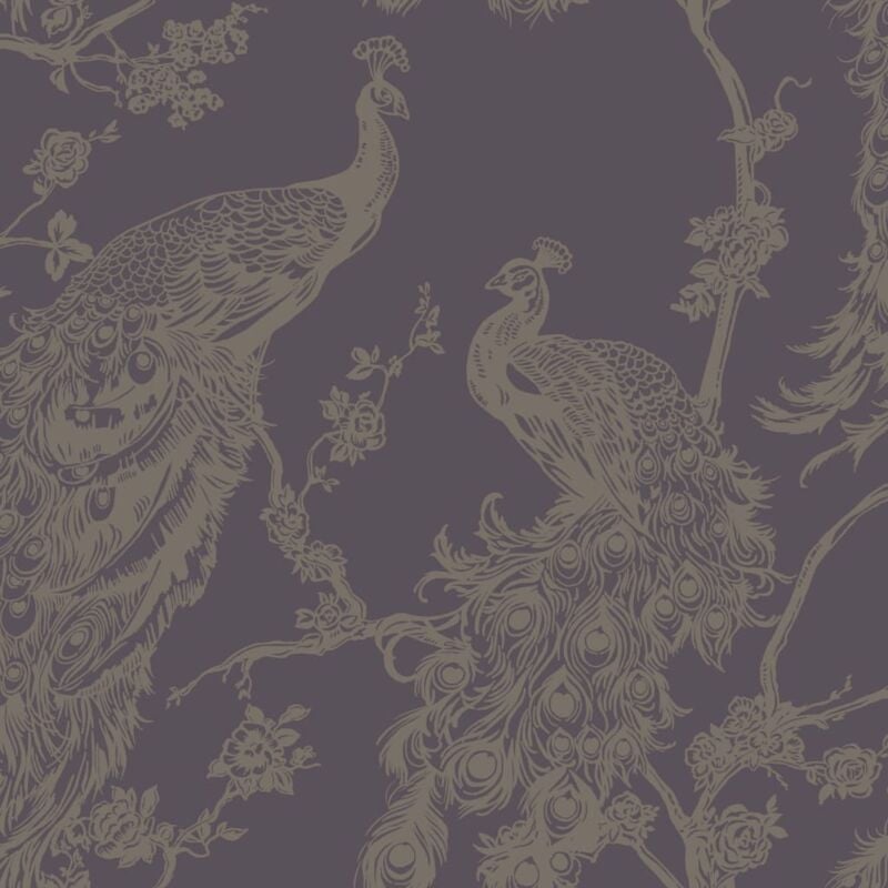 

Papel pintado pavo real morado y plateado - Multicolor - Dutch Wallcoverings