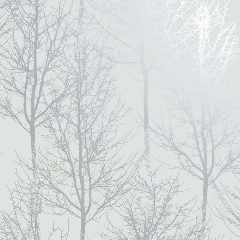 

Papel pintado Rhea Trees gris y plateado - Multicolor - Dutch Wallcoverings