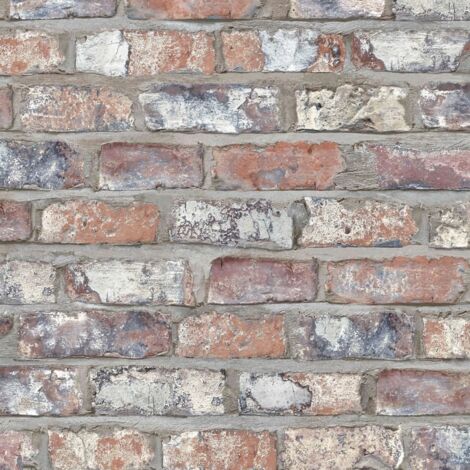 DUTCH WALLCOVERINGS Papier peint Briques Blanc EW3104