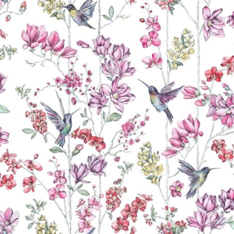 Papier Peint Colibris Revêtement Mural Maison Multicolore DUTCH WALLCOVERINGS