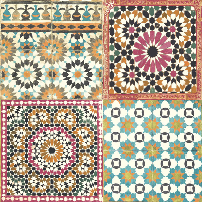 Dutch Wallcoverings - Wallpaper Moroccan Tiles Multicolour