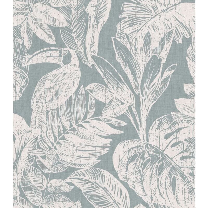 Dutch Wallcoverings - Wallpaper Rebecca Grey and White