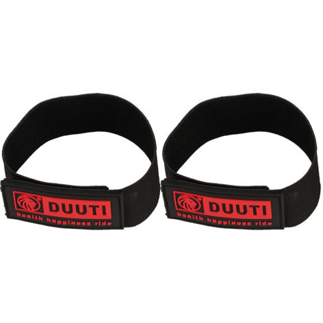 DUUTI 2pcs élastique vélo puttee ceinture de sécurité vélo jambe bandes équipement d'équitation (noir)