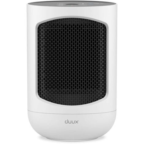 Duux Zone Chauffage céramique - Chauffage électrique 1500 watts - Chauffage d'appoint avec 3 réglages, Thermostat et Oscillation - Certification IP21 - Blanc