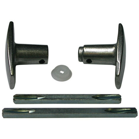 Duval – Bouton double époxy noir pour serrures en applique – Carré 6/7mm en zamak laqué noir – Installation facile – 3601084900
