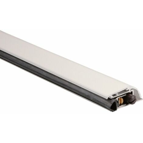 Duval – Plinthe automatique blanche 0,93 m – Aluminium – En applique – Brosse souple en polypropylène – Isolation efficace des portes