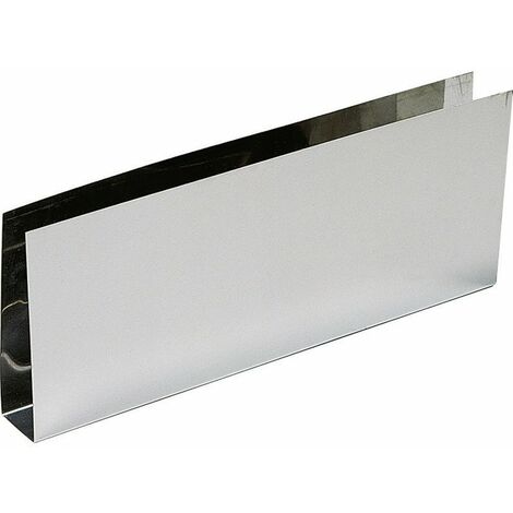 Duval – Plinthe bas de porte en inox brillant – En U – 730 x 150 mm – Fixation à encastrer – Installation prépercée