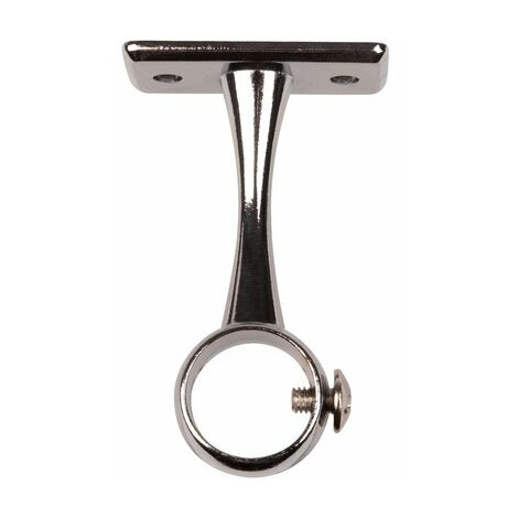 Duval – Support tube rond zamak chromé 3170001141556 – Pour tubes diamètre 20 mm – Hauteur 60 mm – Design minimaliste et élégant