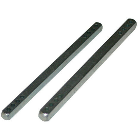 Duval – Tige carrée percée en acier zingué 120 mm – 4 trous pour montage facile – Fixation robuste pour applications industrielles