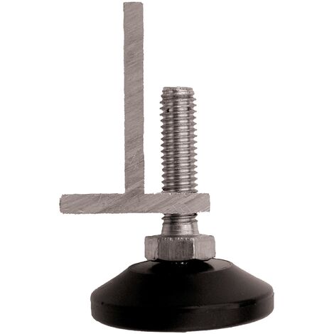 Duval – Vérins baignoire alu brut – Résistants à la corrosion – Ajustement 15 à 48 mm – Diamètre patin 30 mm – 9601012000