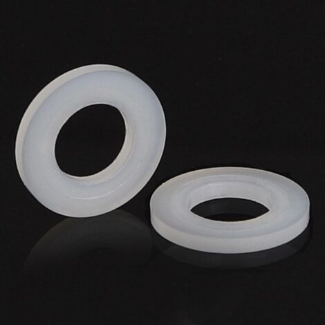 DUVER arandela plana din 125 nylon metrica m-8 (caja 1000) , 0CIENTOS