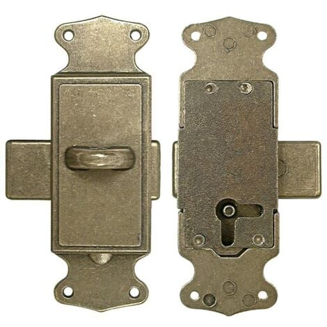 DUVER cerradura falleba provenzal varilla hexagonal cuero , SUPREMA Cerradura de Falleba Para varilla hexagonalFunciona a derecha e izquierdaMontaje de