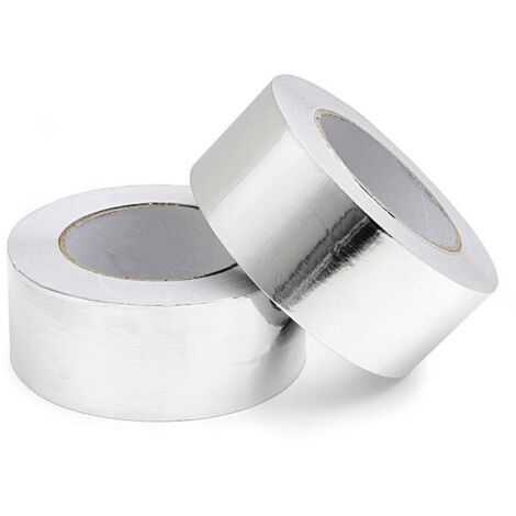 DUVER cinta aluminio 50micras 50mmx50m , CINTALO Cinta adhesiva de aluminio plataAncho: 50mmMaterial: aluminioAcabado: plataCinta adhesiva
