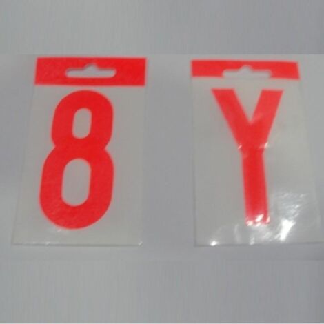 DUVER letra adhesiva plastico 80mm. fluor , 0UNIDADES , DUVER letra adhesiva plastico 80mm. fluor , 0UNIDADES
