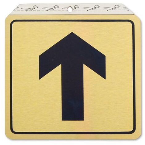DUVER placa aluminio oro 120x120mm flecha , 0UNIDADES , DUVER placa aluminio oro 120x120mm flecha , 0UNIDADES