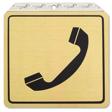 DUVER placa aluminio oro 120x120mm telefono , 0UNIDADES , DUVER placa aluminio oro 120x120mm telefono , 0UNIDADES