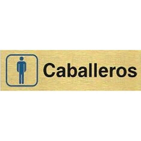 DUVER placa aluminio oro 150x45 ''caballero'' , 0UNIDADES