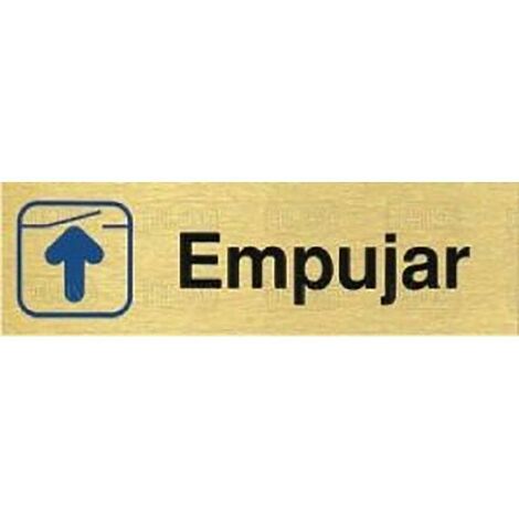 DUVER placa aluminio oro 150x45 ''empujar'' , 0UNIDADES , DUVER placa aluminio oro 150x45 ''empujar'' , 0UNIDADES