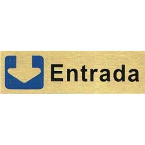 DUVER placa aluminio oro 150x45 ''entrada'' , 0UNIDADES , DUVER placa aluminio oro 150x45 ''entrada'' , 0UNIDADES